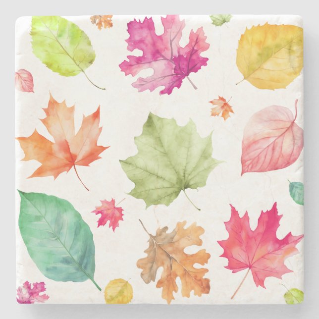 Herbstleaves Steinuntersetzer (Vorderseite)