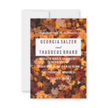 Herbstleaves Texturierte Hochzeitseinladung