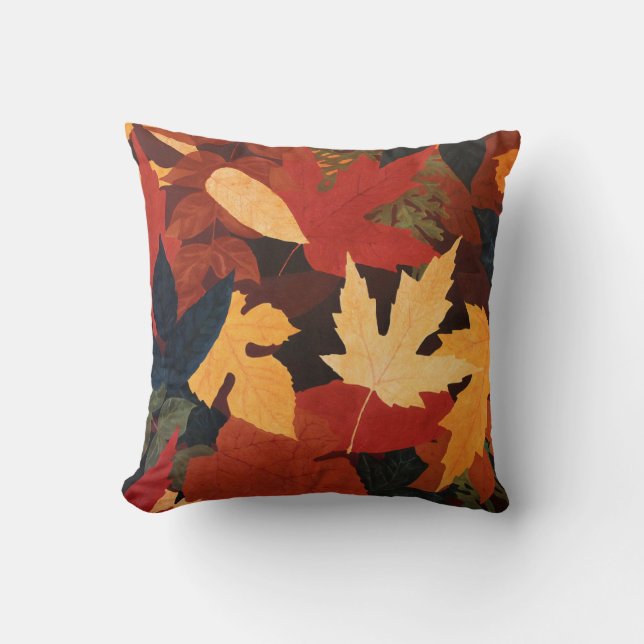 Herbstleaves Throw Kissen (Vorderseite)