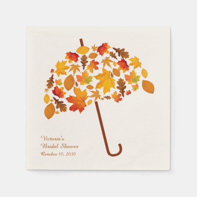 Herbstleaves Umbrella Serviette (Vorderseite)