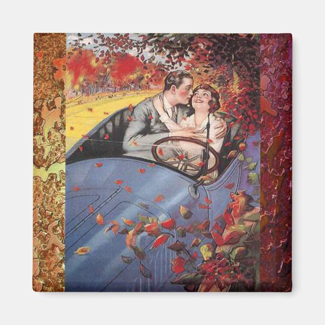 Herbstleaves und ein konvertibles Vintages Magnet (Vorne)