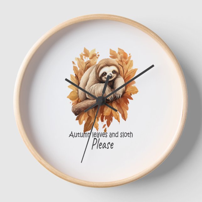 Herbstleaves und Faulenzer bitte Uhr (Vorderseite)