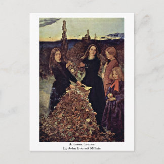 Herbstleaves von John Everett Millais Postkarte