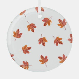 Herbstleaves Wasserfarbe Hand gezogen Ornament Aus Glas