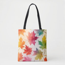 Herbstleaves Wasserfarbe TotebBag Tasche