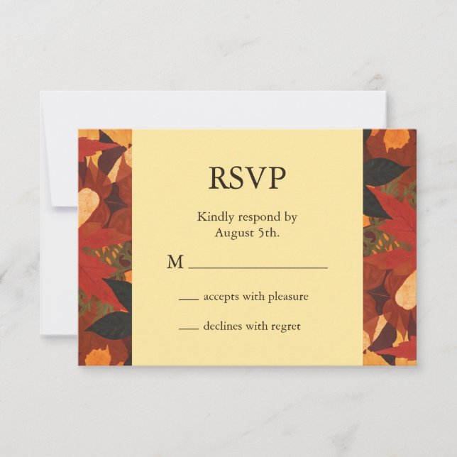 Herbstleaves Wedding RSVP (Vorderseite)
