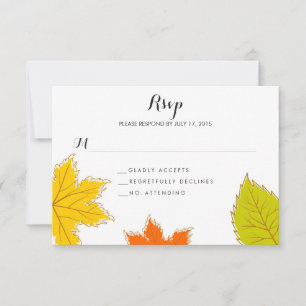 Herbstleaves Wedding RSVP Karte