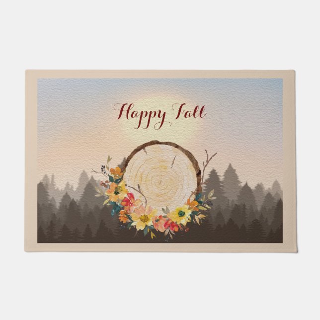 Herbstleaves Wreath Forest Forest Fußmatte (Vorderseite)