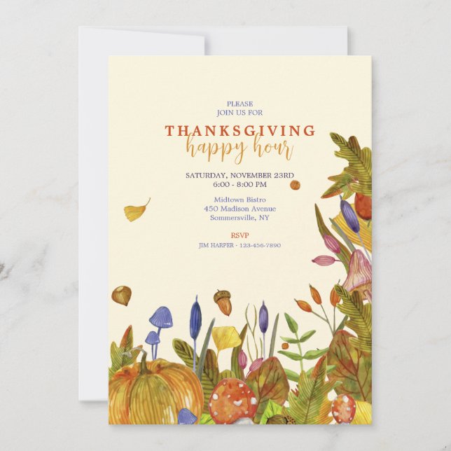 Herbstlebnis Einladung (Vorderseite)