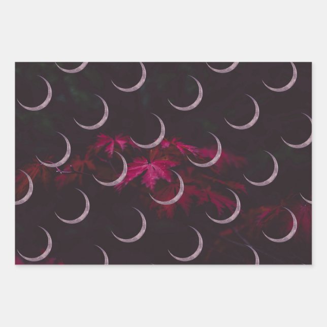 Herbstleder Dreiermondpapier Geschenkpapier Set (Vorderseite)