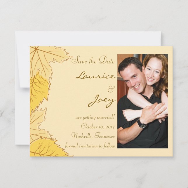 Herbstleeves - Save the Date Karte (Vorderseite)