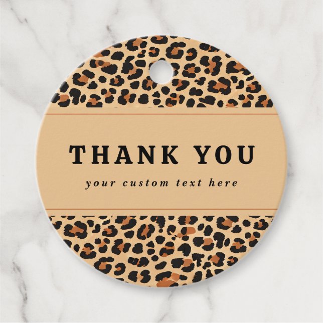 Herbstleopard mit benutzerdefiniertem Foto Vielen  Geschenkanhänger (Vorderseite)