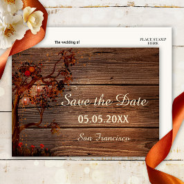Herbstleuchten Save the Date Postkarte