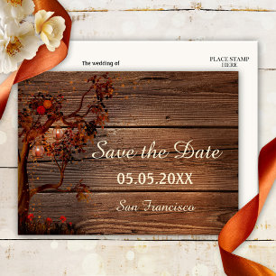 Herbstleuchten Save the Date Postkarte