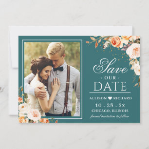 Herbstliche Aquamarine Goldmedaille Orange Foto Ho Save The Date