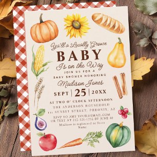 Herbstliche Bauern Markt Kinderdusche Einladung