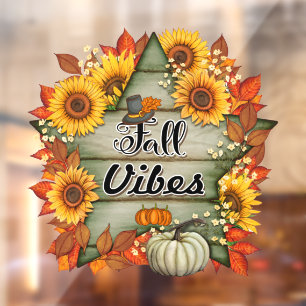 Herbstliche Beautiful Trendy Erntedank Collection Fensteraufkleber