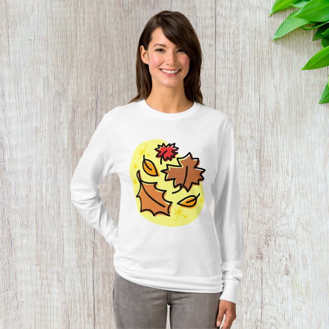 Herbstliche Blätter fallen farbenfroh, saisonale K T-Shirt (Von Creator hochgeladen)