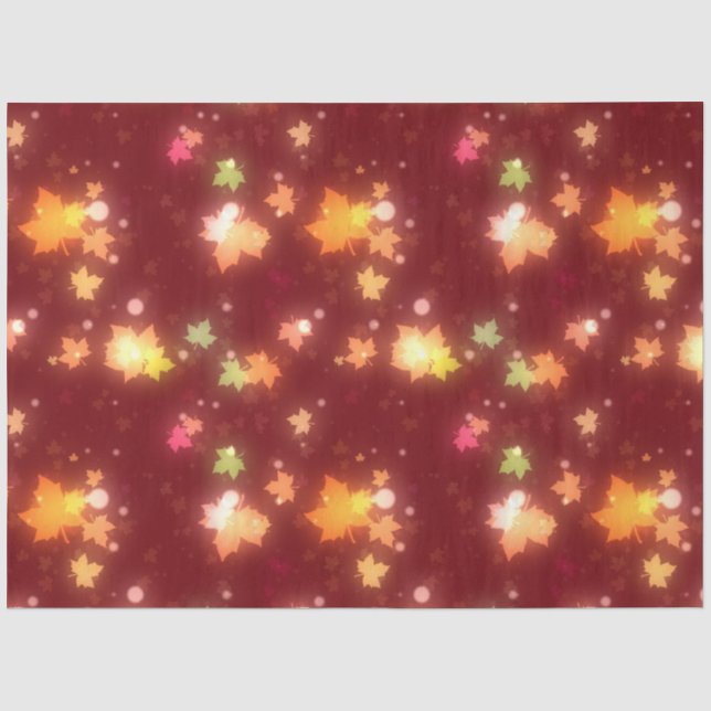 Herbstliche Blätter mit leuchtenden Herbstfarben Seidenpapier (Vorderseite)