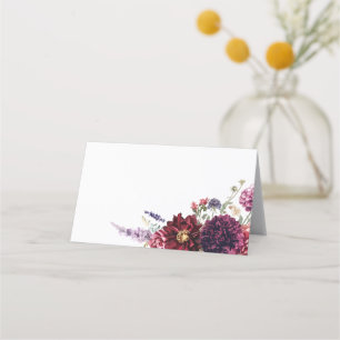 Herbstliche Blume Dahlia Bunch Fall Platzkarte