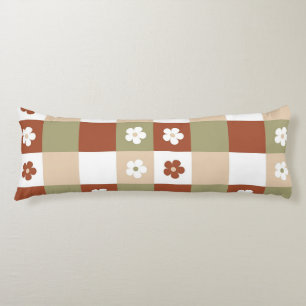Herbstliche Blume Gingham Karo Pattern Seitenschläferkissen