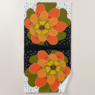 Herbstliche Blume, Herbst, Blume, Illustration Strandtuch