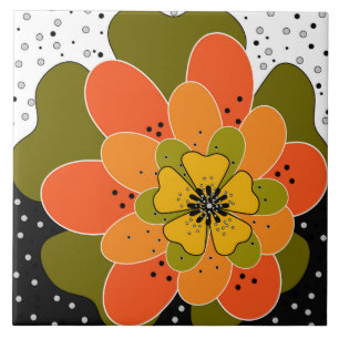 Herbstliche Blume, Herbst, Blume, Veranschaulichun Fliese