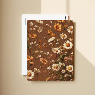 Herbstliche Blume Kernpunkt Botanische Flora Rusti Postkarte