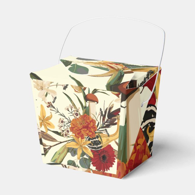 Herbstliche Blume, Kräuter und Pilze nahtlos. Geschenkschachtel (Vorderseite)