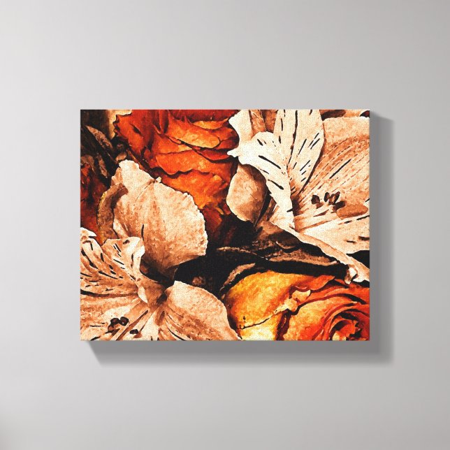 Herbstliche Blume Leinwand (Vorderseite)