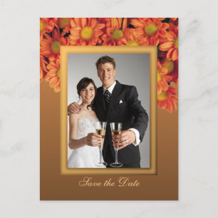 Herbstliche Blume Save the Date Postkarte