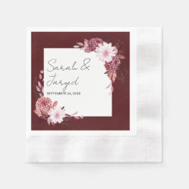Herbstliche Blume Serviette