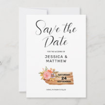 Herbstliche Blume und Holzsignatur