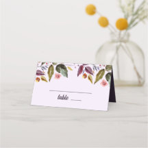 Herbstliche Blume Wasserfarbenpflaume Hochzeit