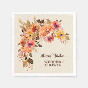 Herbstliche Blumen Herbst Serviette