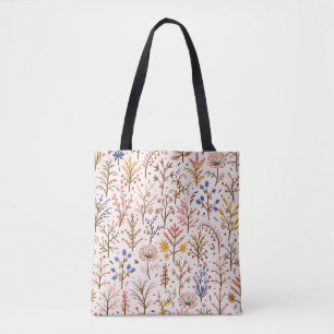 Herbstliche Blumen nahtloses Muster. Gekritzelte P Tasche