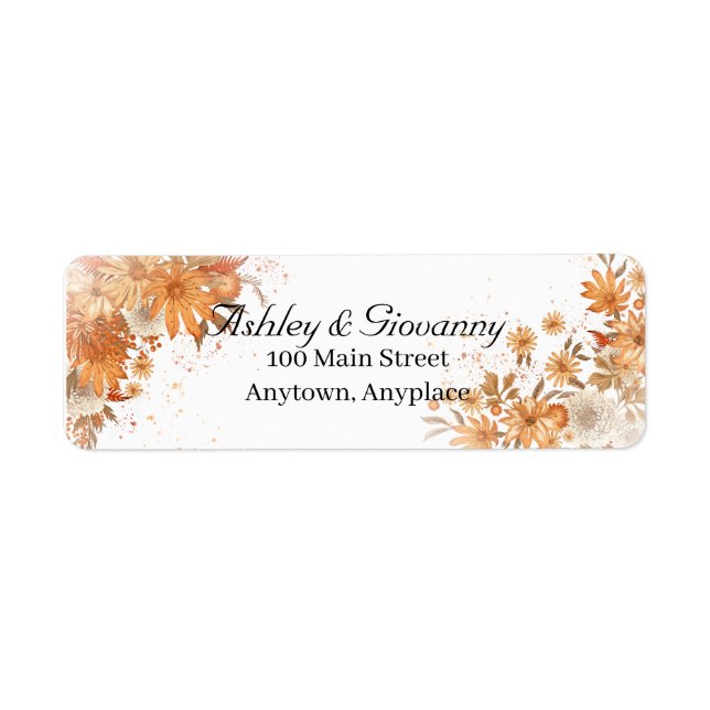 Herbstliche Blumen-Rustic-Watercolor-Hochzeit (Vorne)