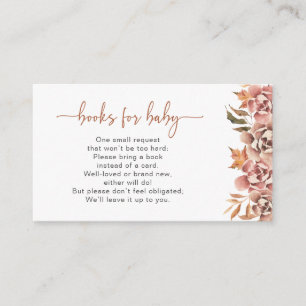 Herbstliche Blumeneinladungen für Baby Begleitkarte