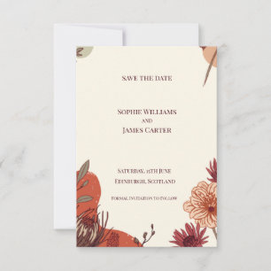 Herbstliche Blumenhochzeit - Sichert Euch den Term Save The Date
