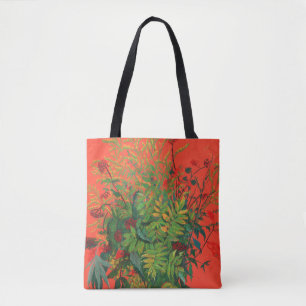 Herbstliche Blumenreihe Vogelbeeren, Holunderbeere Tasche