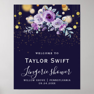 Herbstliche Blumenwäsche Dusche Poster