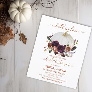 Herbstliche Blumige Kürbis Boho Hochzeitsdusche Bu