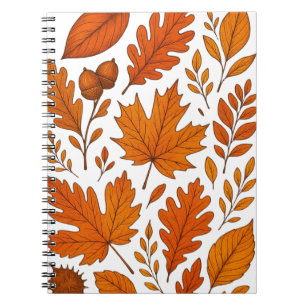 Herbstliche Botanik – Vintage Herbstlaub Notizblock