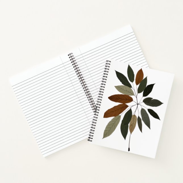 Herbstliche botanische Blattkunst  Notizbuch (Innenseite)