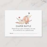 Herbstliche Botanische Kürbis-Windel-Raffle