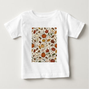 Herbstliche botanische Muster – Kürbisse, Baby T-shirt