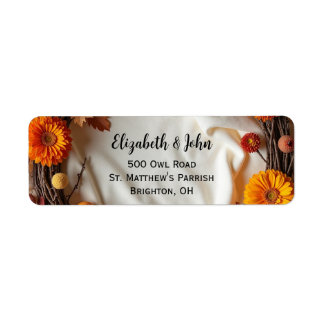 Herbstliche Bridal Wreath Einladung Magnetkarte