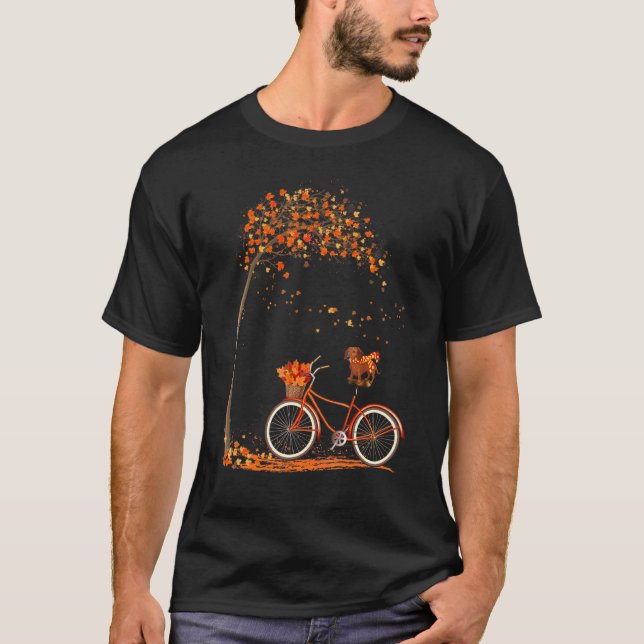 Herbstliche Dackel der Hundelast T-Shirt (Vorderseite)