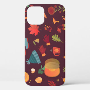 Herbstliche Elemente, dunkler Hintergrund, vintage Case-Mate iPhone Hülle