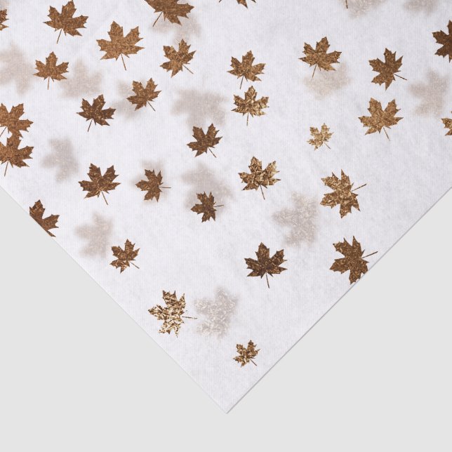 Herbstliche fallende Blätter  Seidenpapier (Ausschnitt)